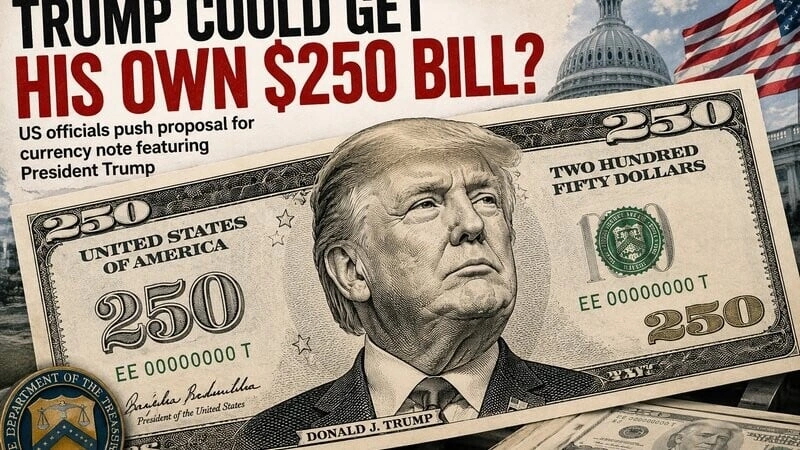Trampın təsviri olan 250 dollarlıq əsginaslar hazırlanır