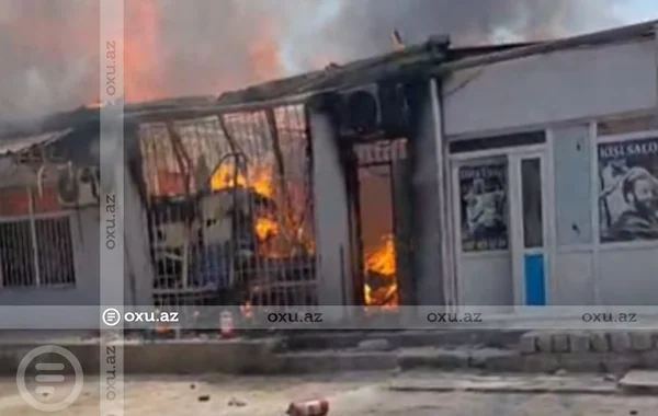 Bakıda marketdə GÜCLÜ YANĞIN baş verib - VİDEO