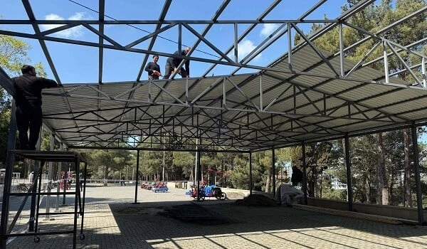 Sumqayıtda bu konstruksiya söküldü - Foto