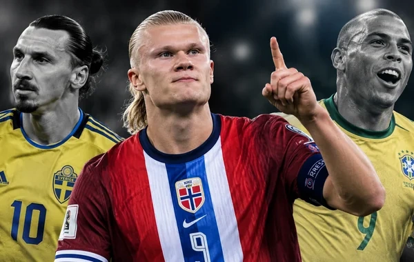 Erlinq Holand tarix yazdı - İbrahimoviç və Ronaldo Nazariodan üstün oldu