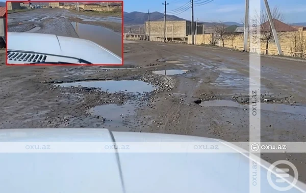 Şəmkirdə kənd yolu bərbad vəziyyətdə: "Avtomobillər sıradan çıxır" - FOTO - VİDEO