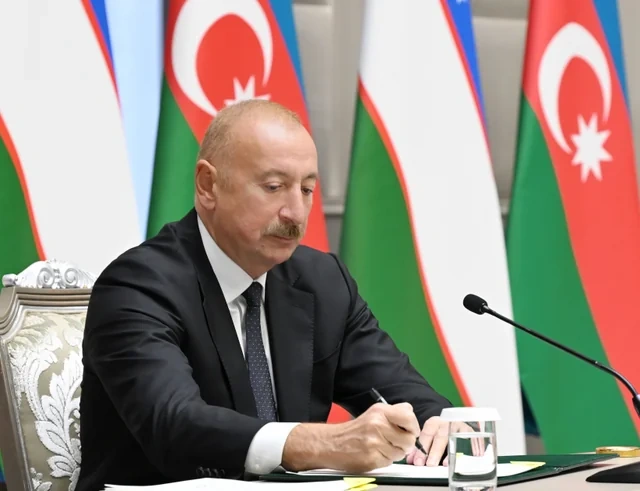 Daşkənddə Azərbaycan-Özbəkistan sənədlərinin imzalanması və mübadiləsi mərasimi olub - FOTO - VİDEO