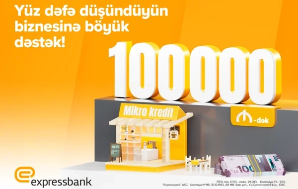 "Expressbank" sahibkarlara 100 000 AZN-dək mikro kredit təklif edir