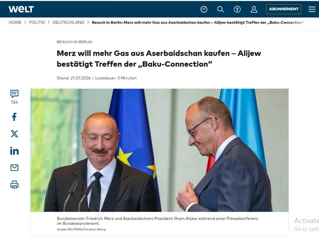 Prezident İlham Əliyevin Berlinə rəsmi səfəri Almaniya və dünya mediasının diqqət mərkəzindədir - FOTO
