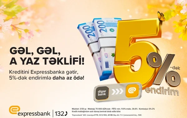 Bu kredit "gəl-gəl" deyir! - "Expressbank"dan TƏKLİF