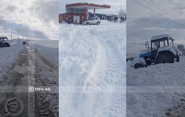 Yardımlının dağ kəndlərinə gedən yolları QAR BAĞLAYIB