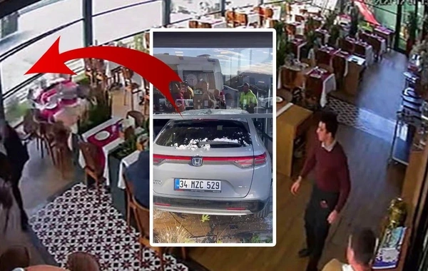 Tanınmış türkiyəli sənətçi avtomobili ilə restorana çırpıldı