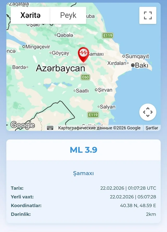 Azərbaycanda zəlzələ olub – FOTO