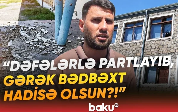Göyçayda məktəb binası acınacaqlı durumdadır: "Övladlarımız hər an təhlükədədir" - VİDEO