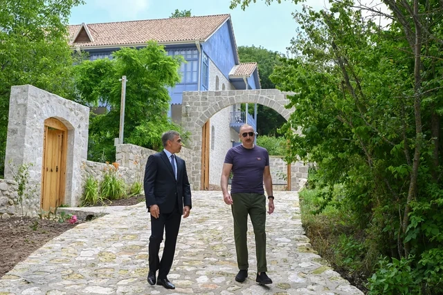 Prezident İlham Əliyev Şuşada "Yasəmən" hotelinin yeni korpusları ilə tanış olub - FOTO