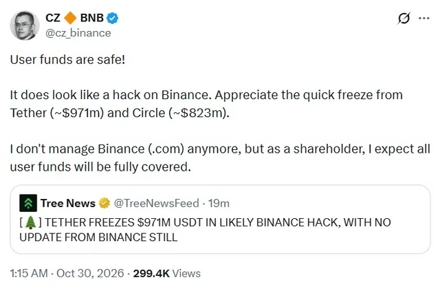 "Binance" haker hücumuna məruz qalıb? - 3,5 milyard dollarlıq kriptovalyuta çıxarıldı - Foto