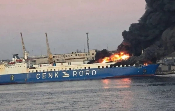 Odessa limanında Türkiyəyə məxsus yük gəmisi vuruldu