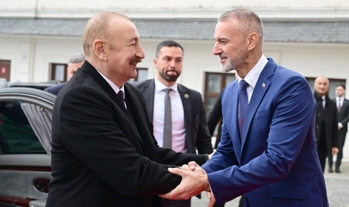 İlham Əliyev Slovakiya səfərindən paylaşım etdi - Video