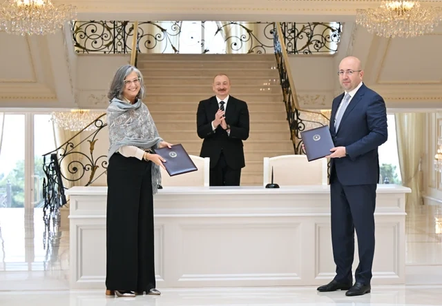 Prezident İlham Əliyev BMT-nin Məskunlaşma Proqramının icraçı direktorunu qəbul edib - FOTO