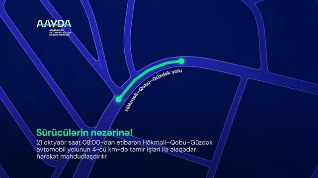 Sürücülərə xəbərdarlıq: Abşeronda yol təmirə bağlanır - Foto