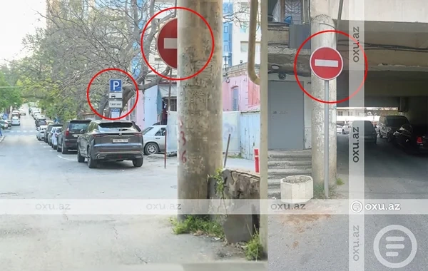 Azadlıq prospektindəki nişan sürücüləri ÇAŞDIRDI: "Giriş qadağandır, yoxsa?.." - FOTO