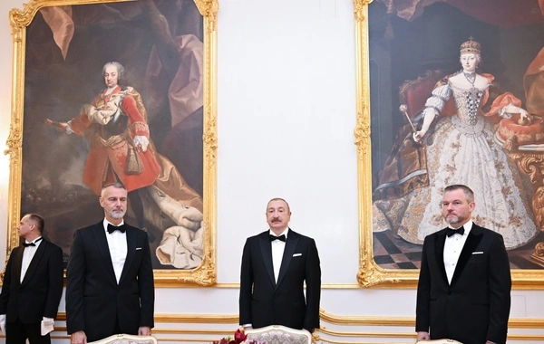 Bratislavada Prezident İlham Əliyevin şərəfinə rəsmi ziyafət verilib