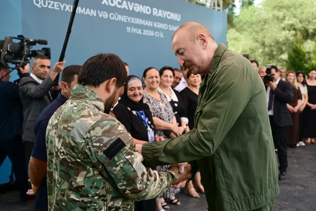 İlham Əliyev Xocavənd rayonunun Quzeyxırman kəndində olub - FOTO