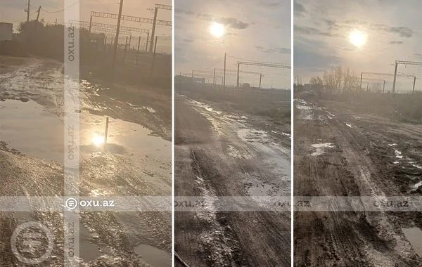 Pirşağıda yağışdan sonra keçilməz yollar: Sakinlər illərdir əziyyət çəkirlər - Foto