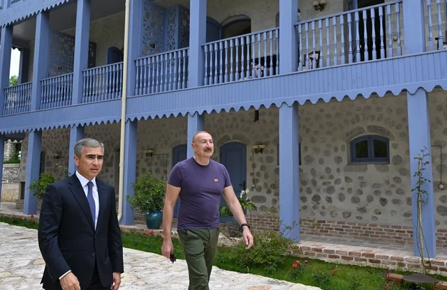 Prezident İlham Əliyev Şuşada "Yasəmən" hotelinin yeni korpusları ilə tanış olub - FOTO