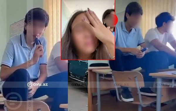 Azərbaycanda ilk dərs günündə BİABIRÇILIQ: Şagirdlər sinifdə elektron siqaret çəkdilər, canlı yayım açdılar - VİDEO