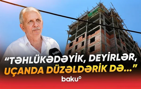 Xırdalanda yeni tikilən bina sakinləri qəzəbləndirib: "Qanuni məsafə saxlanılmır" - VİDEO