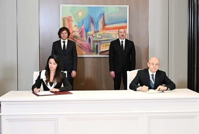 İlham Əliyevin İrakli Kobaxidze ilə görüşü olub - FOTO