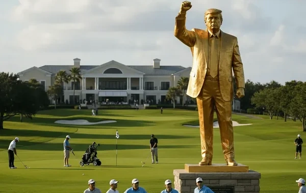 Qolf kurortunda Donald Trampın böyük heykəli ucaldılıb - FOTO - VİDEO