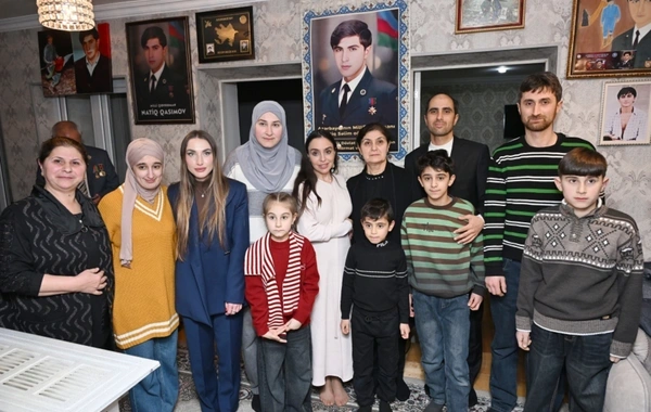 Milli Qəhrəman Natiq Qasımovun ailəsi Leyla Əliyeva və Alyona Əliyevaya təşəkkür edib