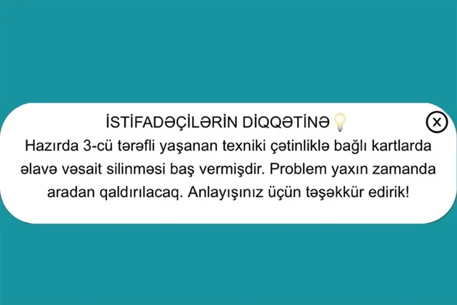 ABB kartlarından vəsait silinir? - AÇIQLAMA - FOTO