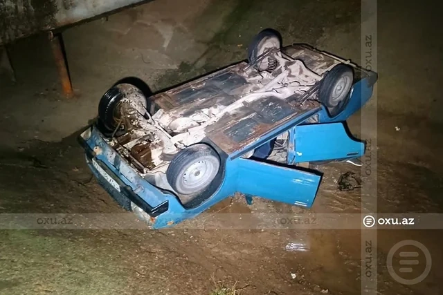 Tovuzda avtomobil kanala aşdı, xəsarət alanlar var - Foto