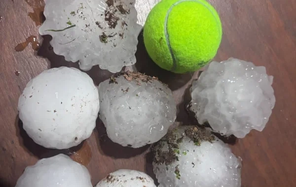 Paraqvayda tennis topu boyda dolu yağdı, təhlükə elan edildi - Foto/Video