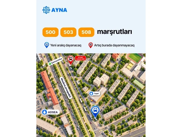 Bakıda bəzi marşrutların dayanacaqları dəyişdirilir - Foto