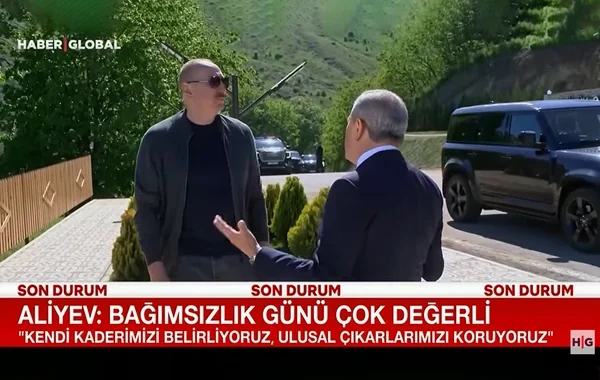 "Haber Global": "İlham Əliyev müstəqilliyin elan edildiyi gündə Şuşaya anlamlı səfər reallaşdırdı" - VİDEO