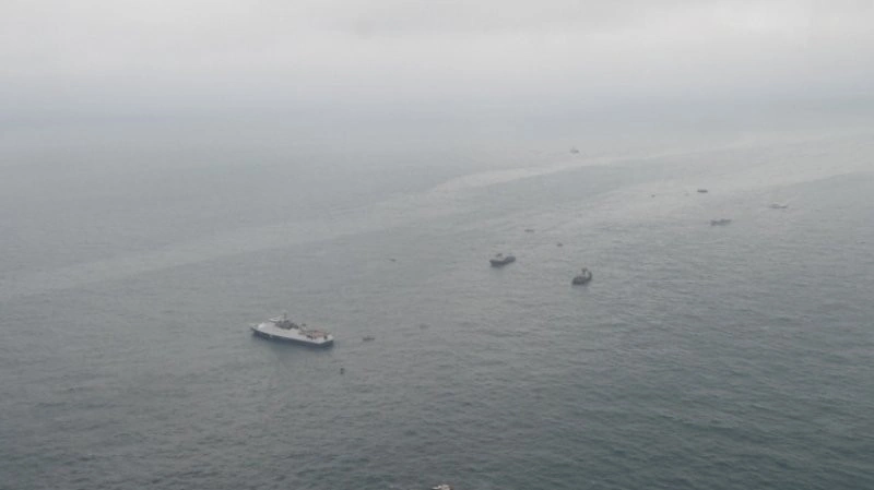 Azərbaycanlıların olduğu gəmidən görüntülər - Video