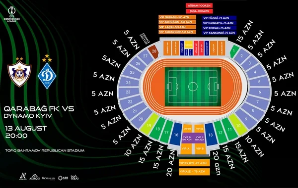 "Qarabağ" - "Dinamo Kiyev" matçının biletləri satışa çıxarıldı