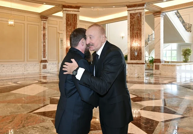İlham Əliyev Ramzan Kadırovu qəbul edib - Foto