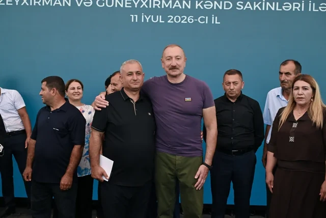 İlham Əliyev Xocavənd rayonunun Quzeyxırman kəndində olub - FOTO
