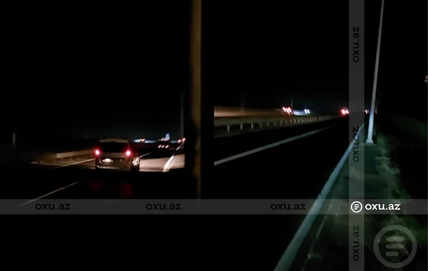 Bakıda əsas yollardan biri qaranlığa qərq olub: Sakinlər narazıdırlar - Video