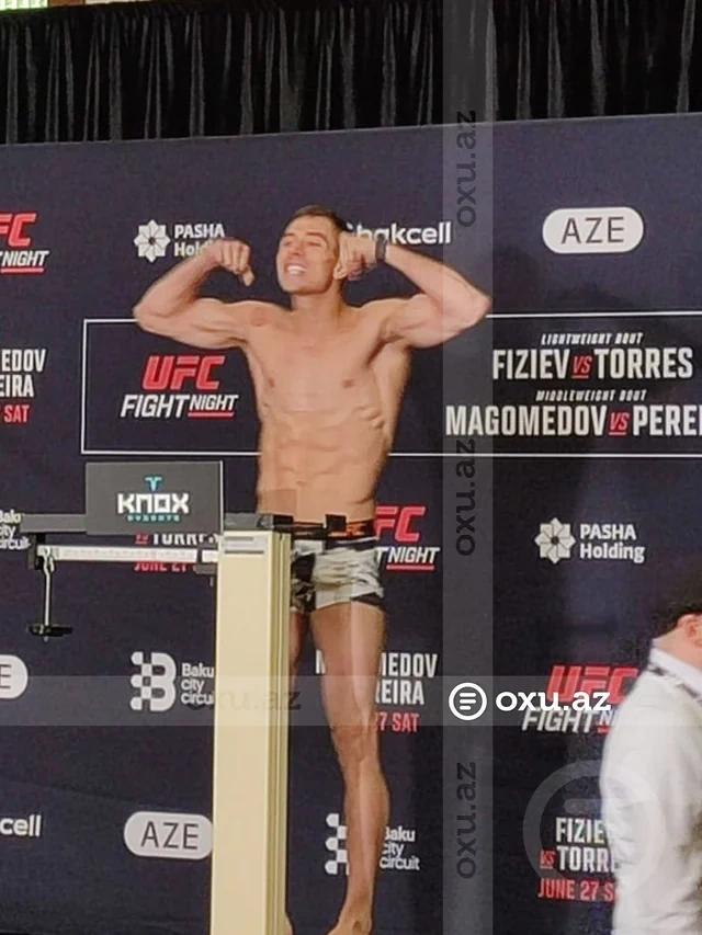 Bakıda "UFC Fight Night" turnirinin rəsmi çəkiölçmə mərasimi keçirilir - FOTO - VİDEO