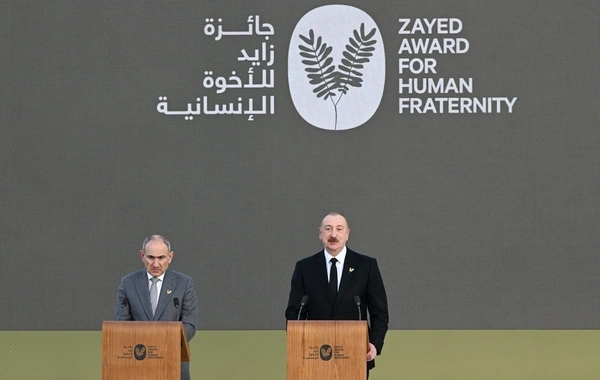 İlham Əliyevin sosial şəbəkə hesablarında Əbu-Dabidəki mərasimdən görüntülər paylaşılıb