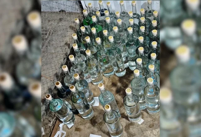Bakıda yüzlərlə saxta alkoqollu içki hazırlanıb - Foto