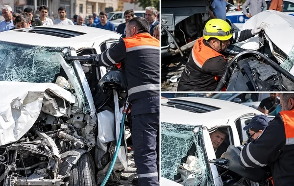 Masazırda ağır qəza: "Changan" və ZiL toqquşdu - Video