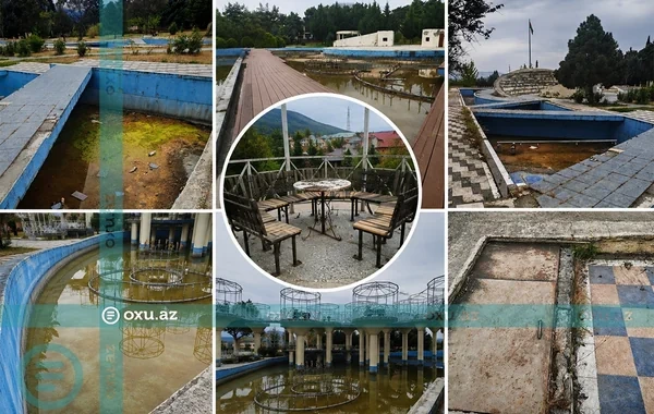 Oğuzda xarabalığı xatırladan Mədəniyyət və istirahət parkı - FOTO - VİDEO