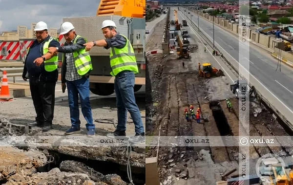 Qobustanda qəzalı körpünün söküntüsünə BAŞLANILDI - VİDEO