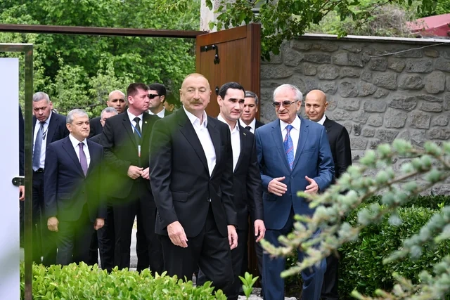İlham Əliyev və Sərdar Berdiməhəmmədov Şuşada Bülbülün ev-muzeyində olublar - FOTO