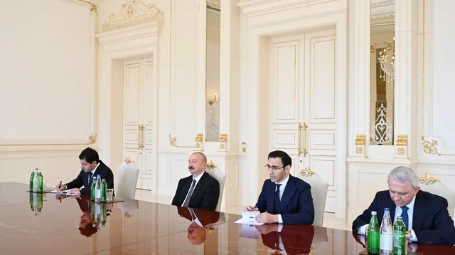 Prezident İlham Əliyev İordaniya Nümayəndələr Palatasının nümayəndə heyətini qəbul edib - FOTO