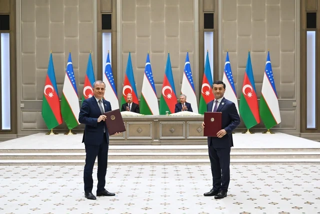 Daşkənddə Azərbaycan-Özbəkistan sənədlərinin imzalanması və mübadiləsi mərasimi olub - FOTO - VİDEO