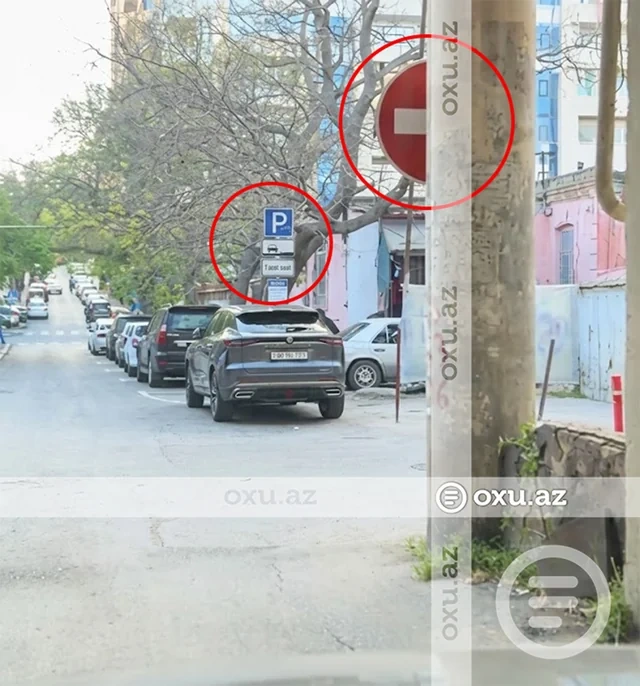 Azadlıq prospektindəki nişan sürücüləri ÇAŞDIRDI: "Giriş qadağandır, yoxsa?.." - FOTO
