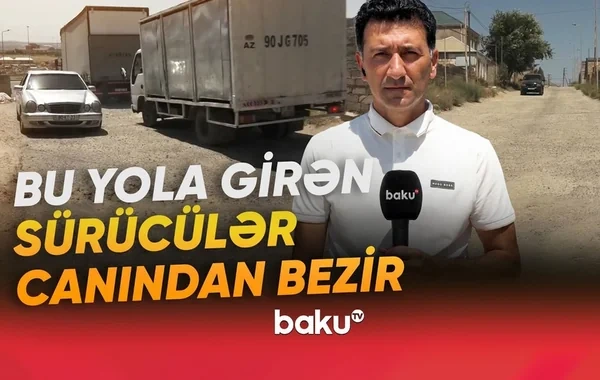 Sürücüləri canından bezdirən yol - VİDEO